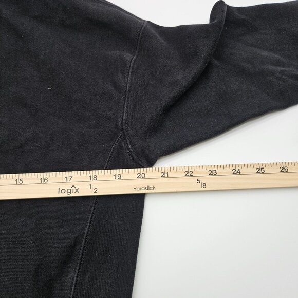Vintage Champion Reverse Weave Black Hoodie Medium Sweatshirt Embroidered Logo - Picture 5 of 6